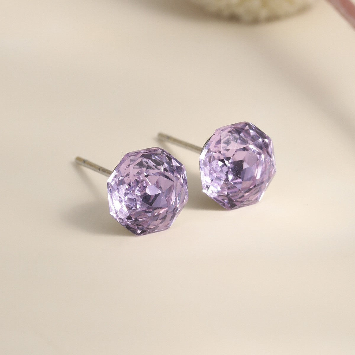 Pearl Colorful Zircon Female Fresh Temperament Stud Earrings