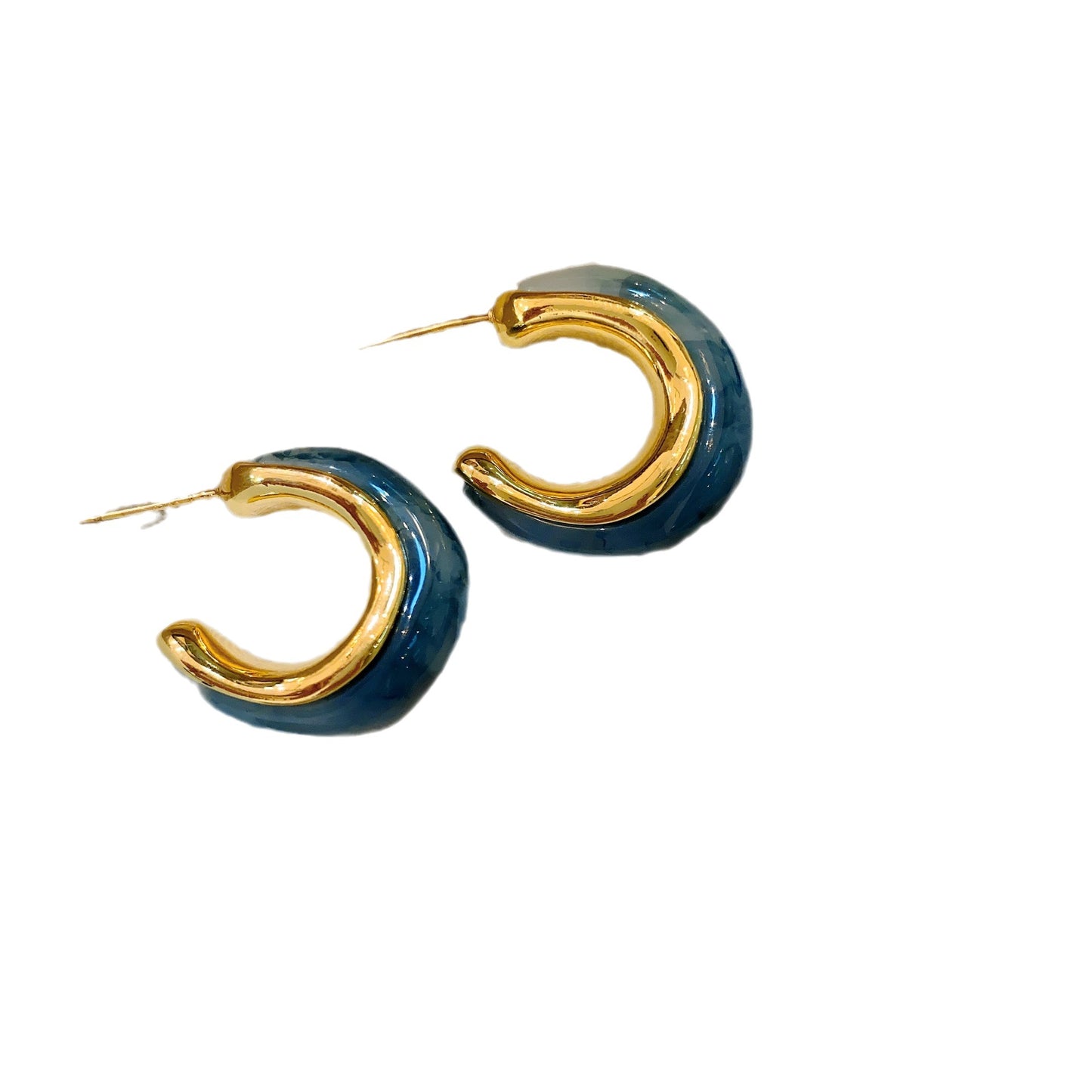 Women's Vintage Metallic Amber For Niche Temperament Korean Earrings