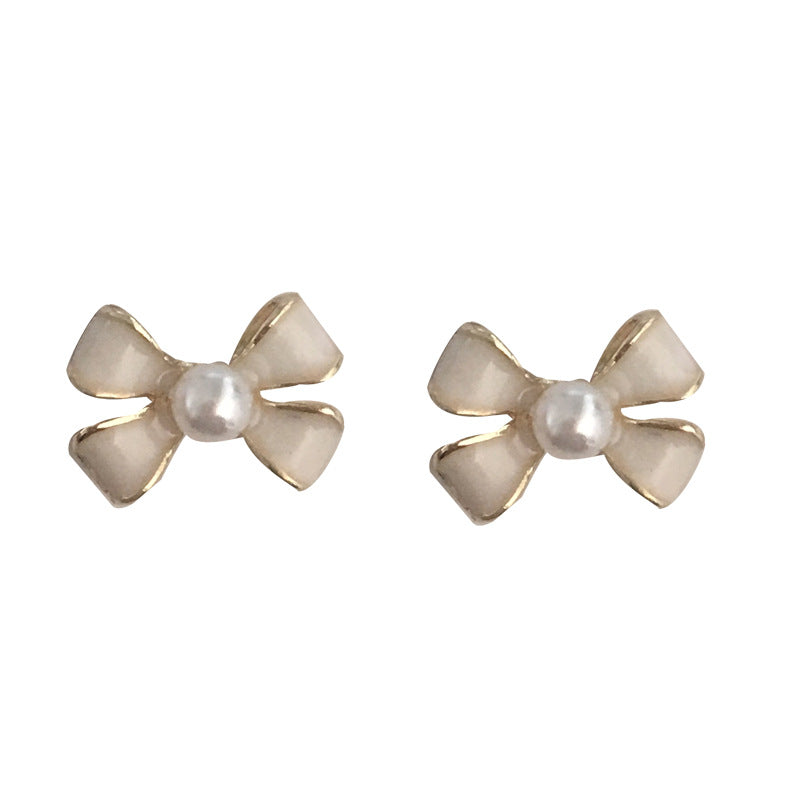 Needle Country Mini Bow Ear Simple Earrings