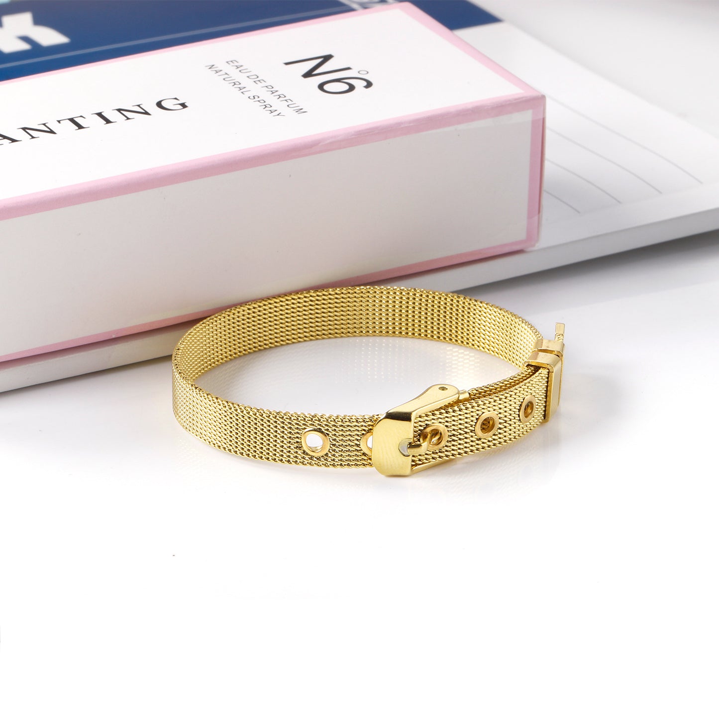 Women's Design Strap Adjustable Electroplated Stainless Steel Bracelets