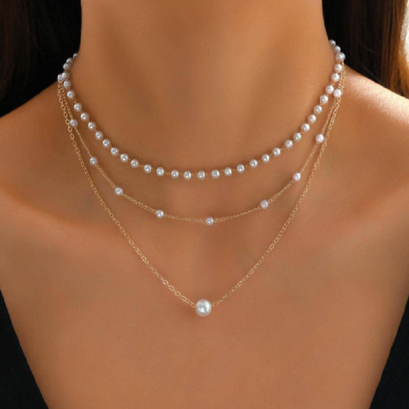 Women's Pearl Chain Light Luxury Temperament High Necklaces