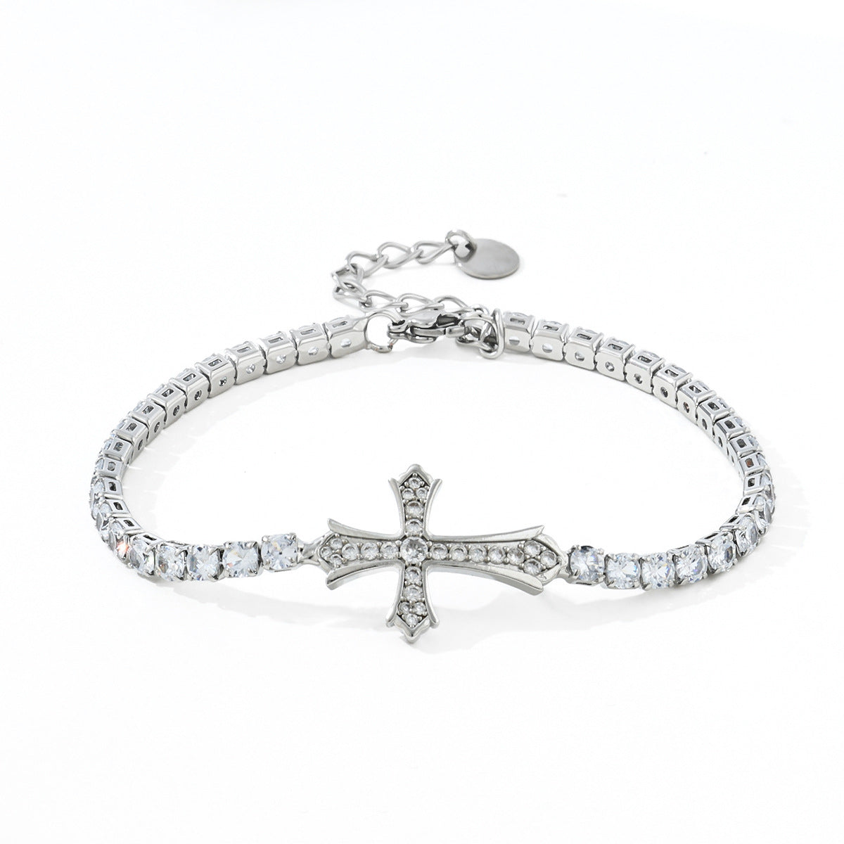 Women's & Men's High-grade Diamond Cross Copper Zircon Fashion Bracelets