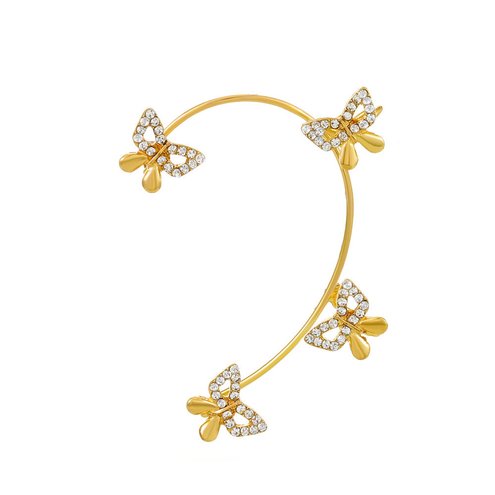 Women's Fairy Mori Style Diamond Butterfly Fashion Ear Clip