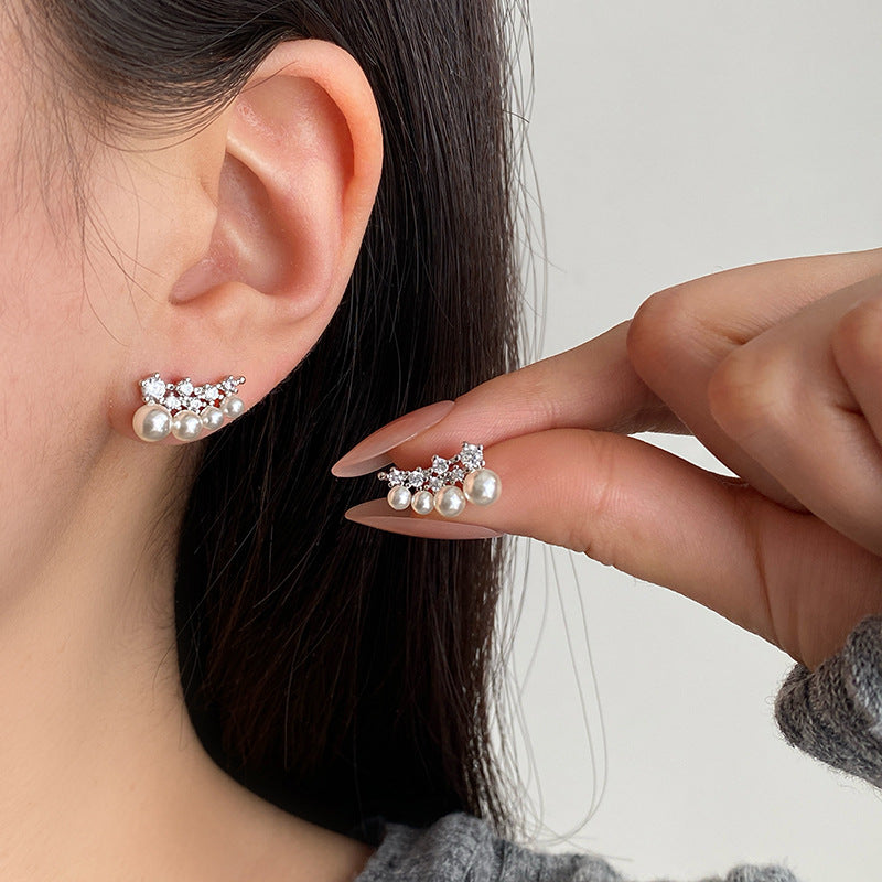 Plated Design High-grade Exquisite Asymmetric Geometric Clips Light Ear Clip