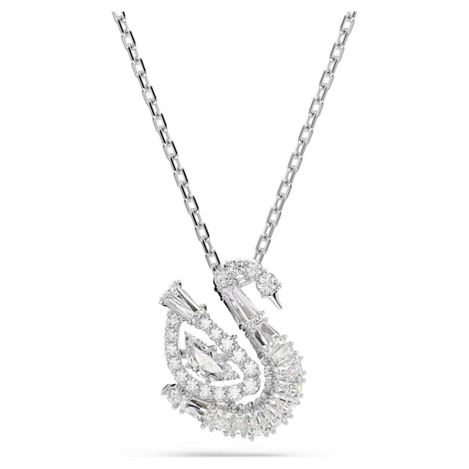 Gradient Swan For Featuring Crystal Accents Necklaces