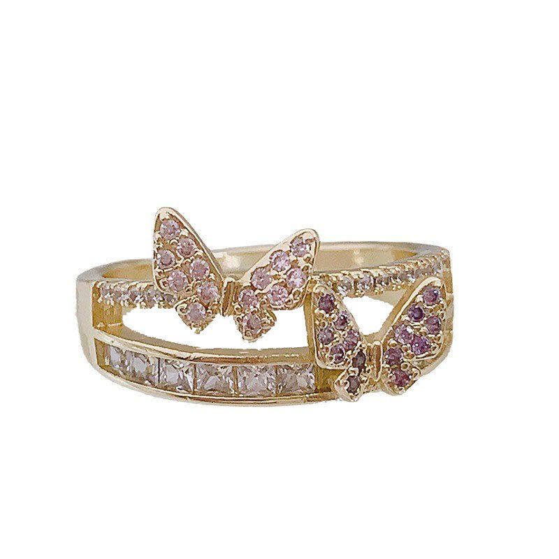 Diamant Amour Coeur Noeud Papillon Anneaux Géométriques