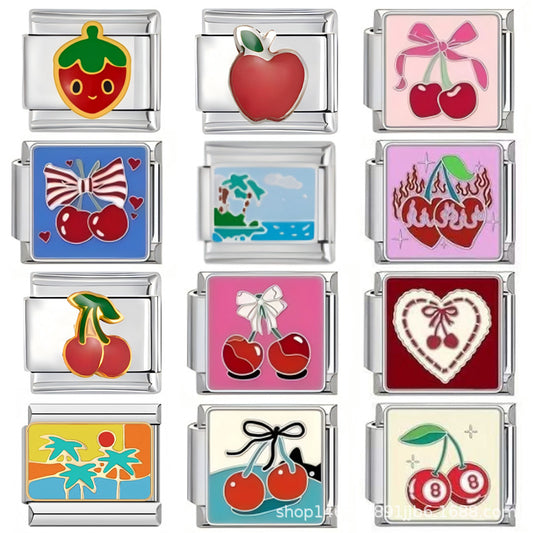 Italian Charm Module Love Cherry Accessory Bracelet