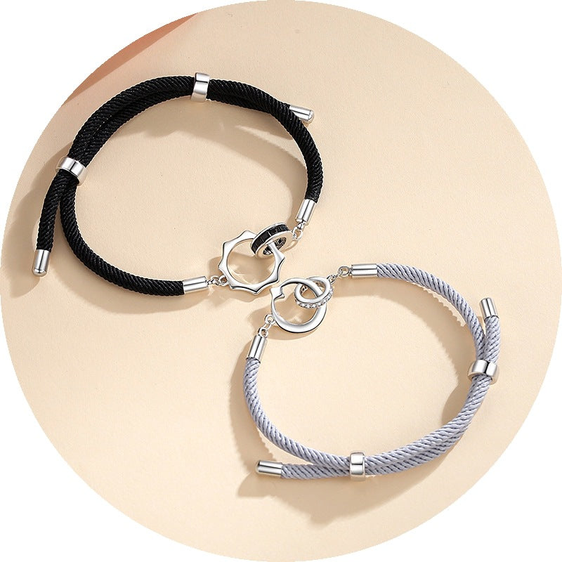 Women's & Men's & Sier Sun Moon Double Couple And One Bracelets