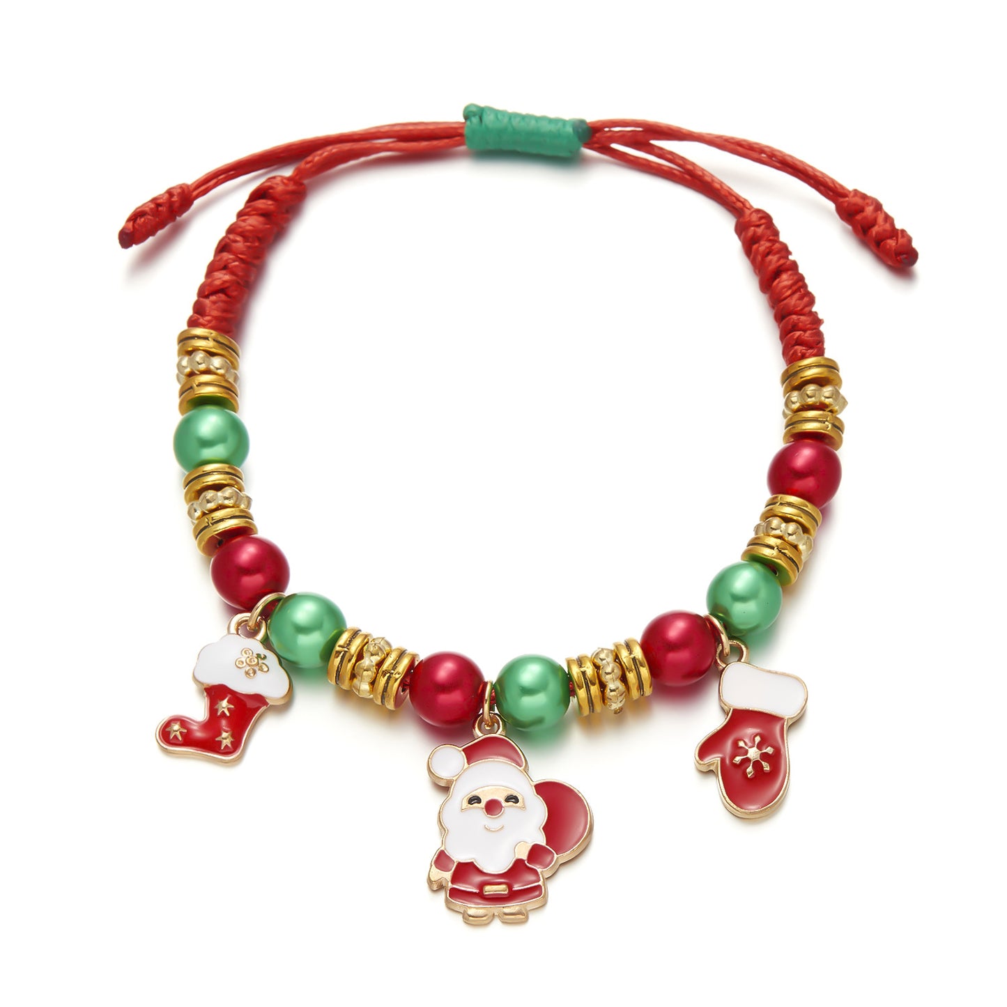 Holiday Snowman Bell Crutch Beaded Hand-woven Bracelets