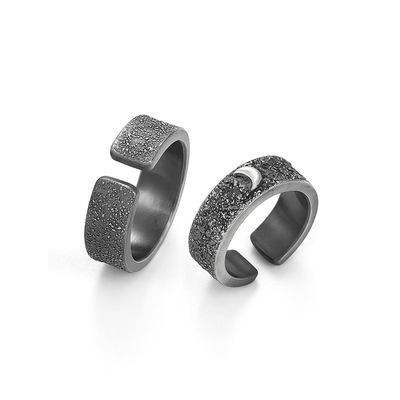 Handmade Sun And Moon Couple Male Female Personality Vintage Rings