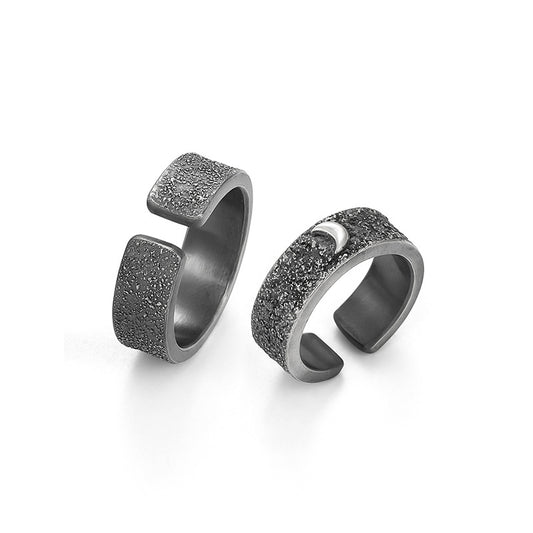 Handmade Sun And Moon Couple Male Female Personality Vintage Rings