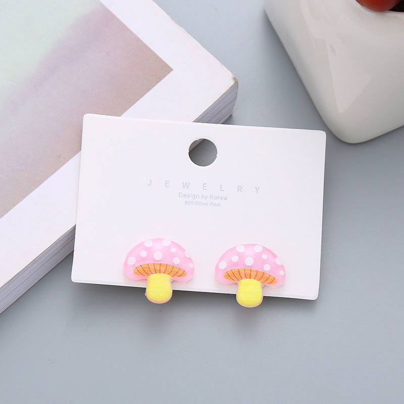 Children's Cute Vegetable Flower Korean Resin Ear Clip