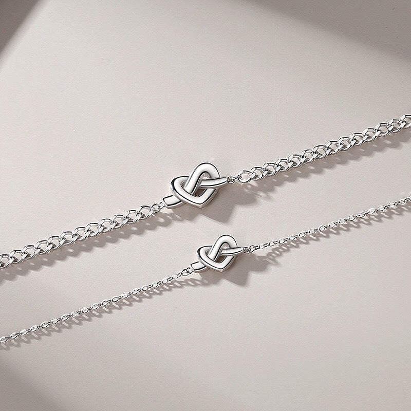 Women's & Men's Knot Couple Pair Of Cold Wind Interwoven Love Simple Niche Bracelet
