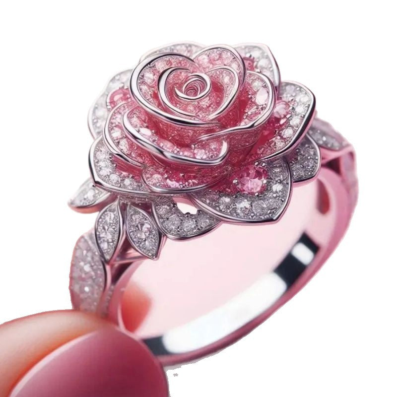 Valentine's Day Gift Flower Light Luxury Ring