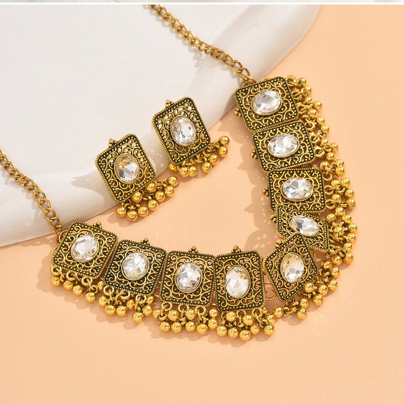 Indian Ethnic Style Vintage Gemstone Beads 2 Necklaces