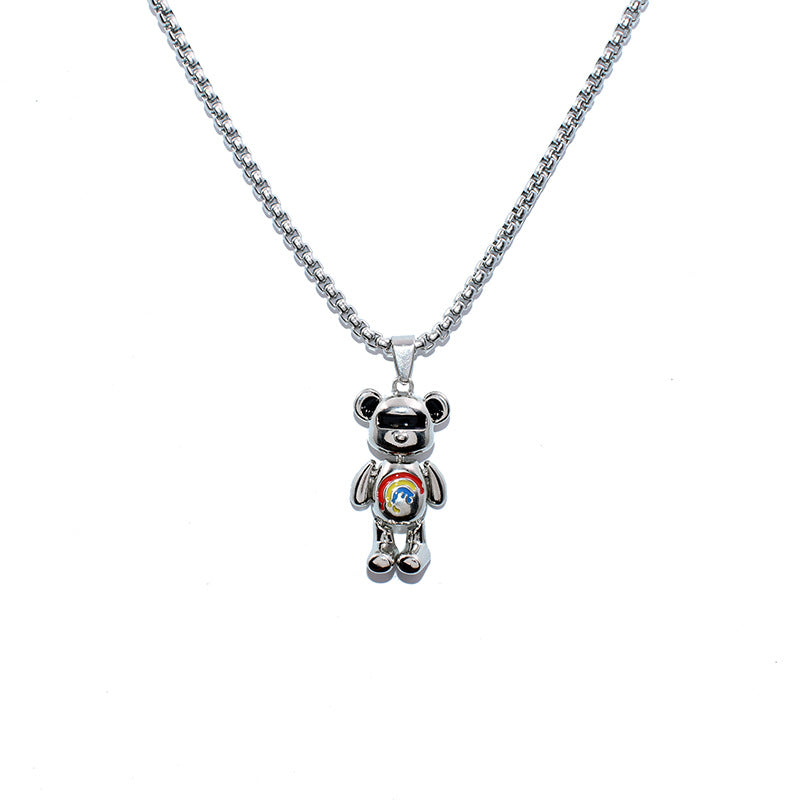 Bear Male And Female Personality Hip Hop Necklaces