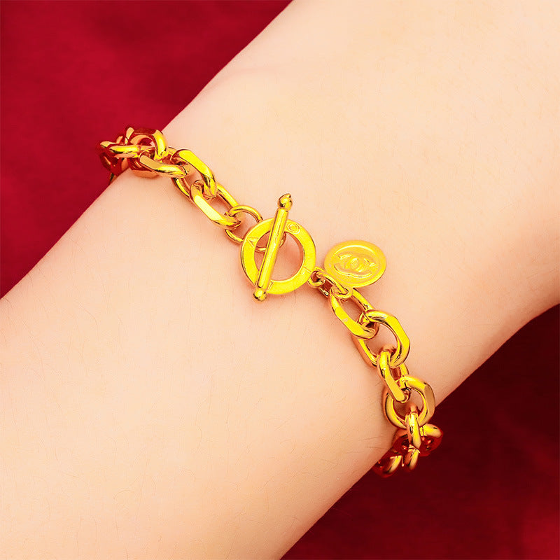 Women's Wide-brimmed Vietnam Placer Gold Jewelry Ornament Bracelets