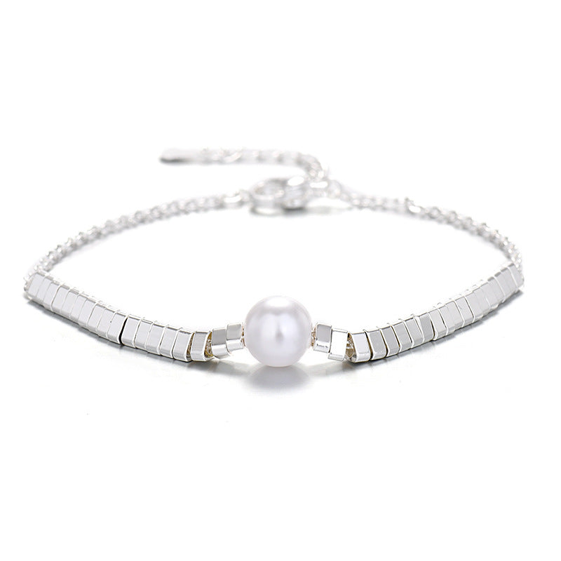 Women's Of Sier Pearl High Sense French Bracelets