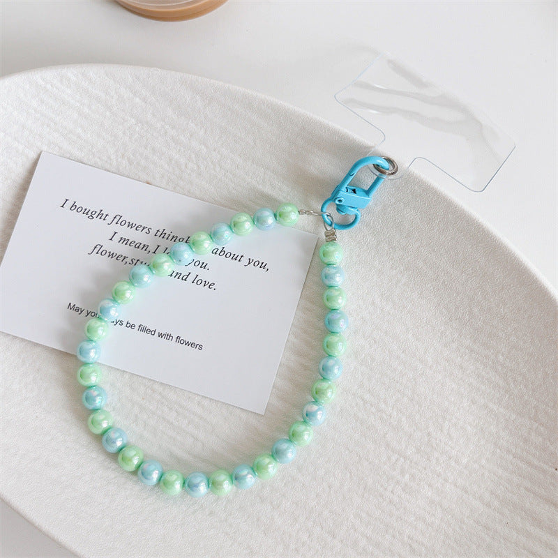Women's Butterfly Solid Color Colorful Beads Mobile Bracelet