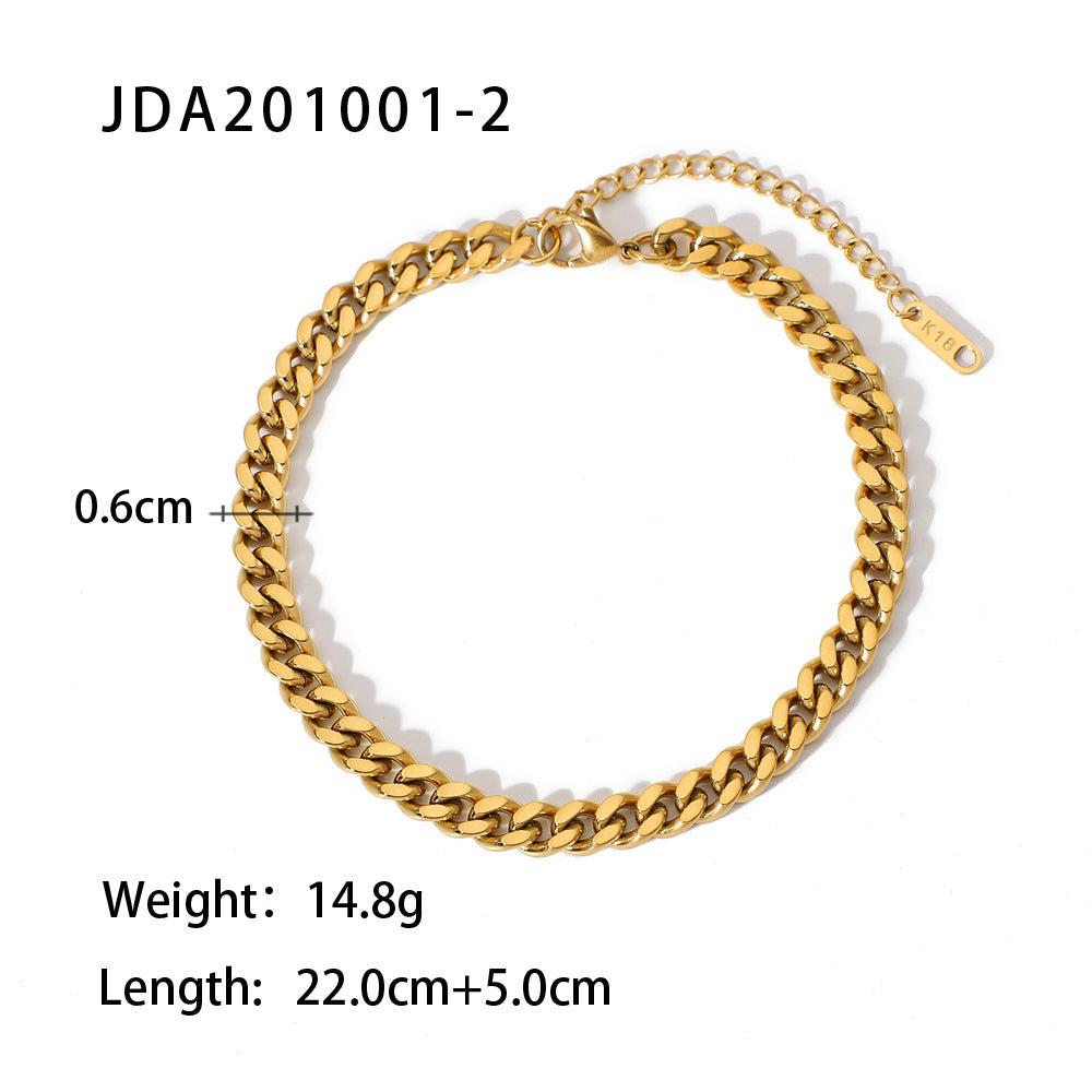 Women's Style Retro Gold Cross Fine Anklet Bracelets