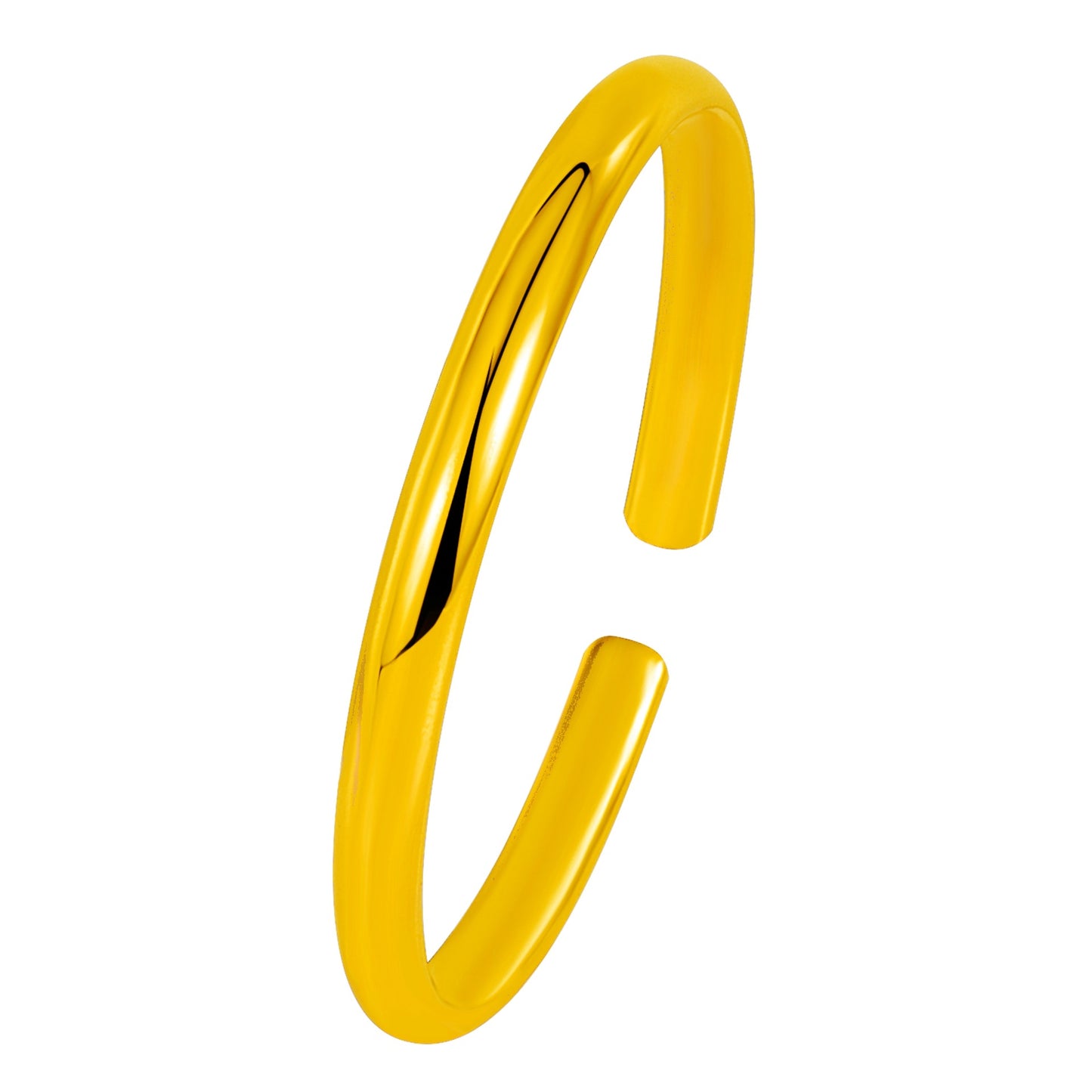 Gold-plated Open Glossy Tube Simple Gift Bracelets