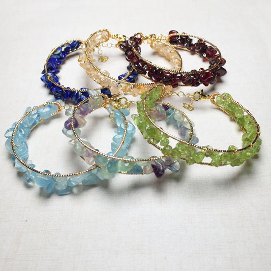 Crystal Gravel Garnet Strawberry Olivine Fluorite Other Bracelets