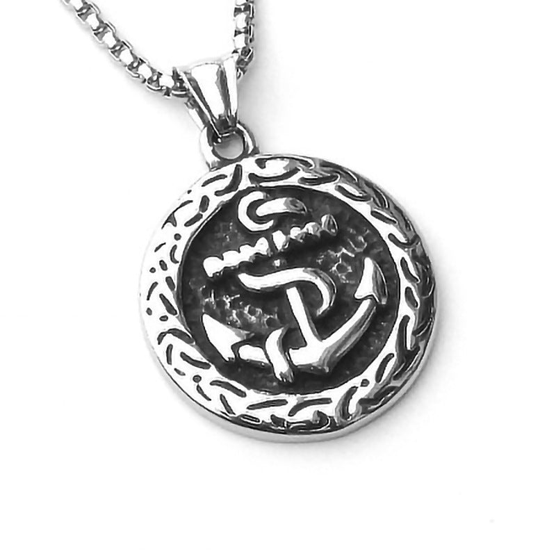 Men's Punk Titanium Steel Skull Personality Retro Domineering Necklace