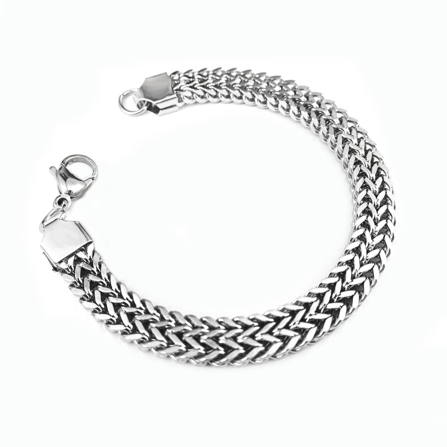 Herren-Armbänder aus Edelstahl mit geflochtenem Kiel und Titan von hoher Qualität