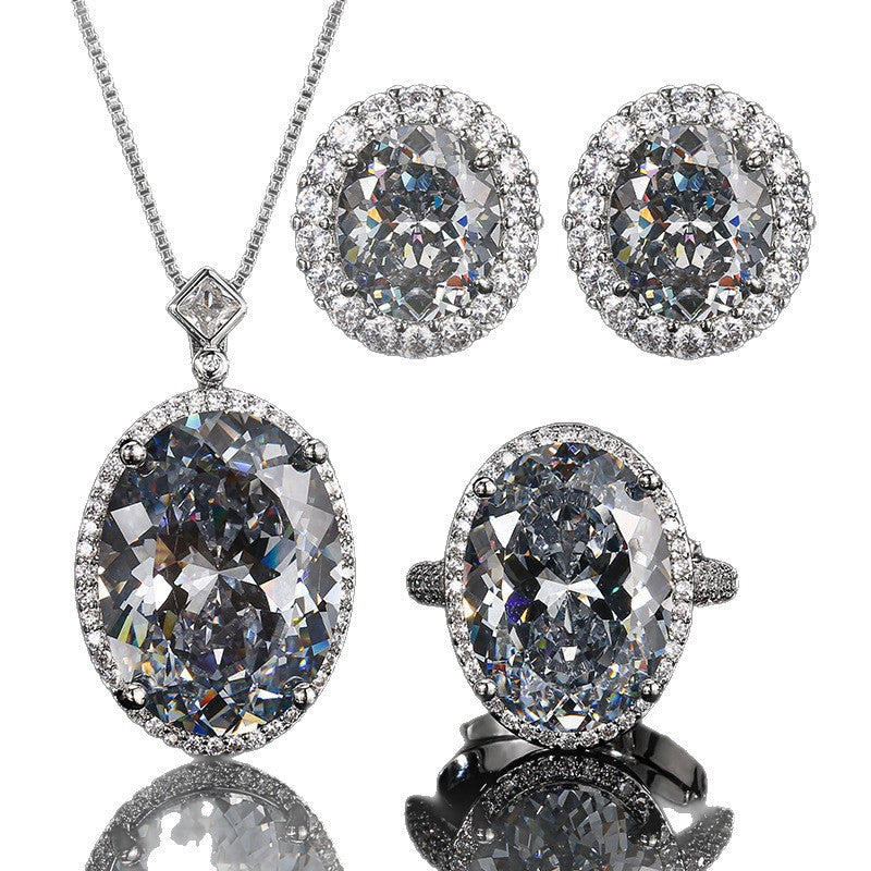 Simulation Bird's Nest Cut Black Gray Affordable Jewelry Set