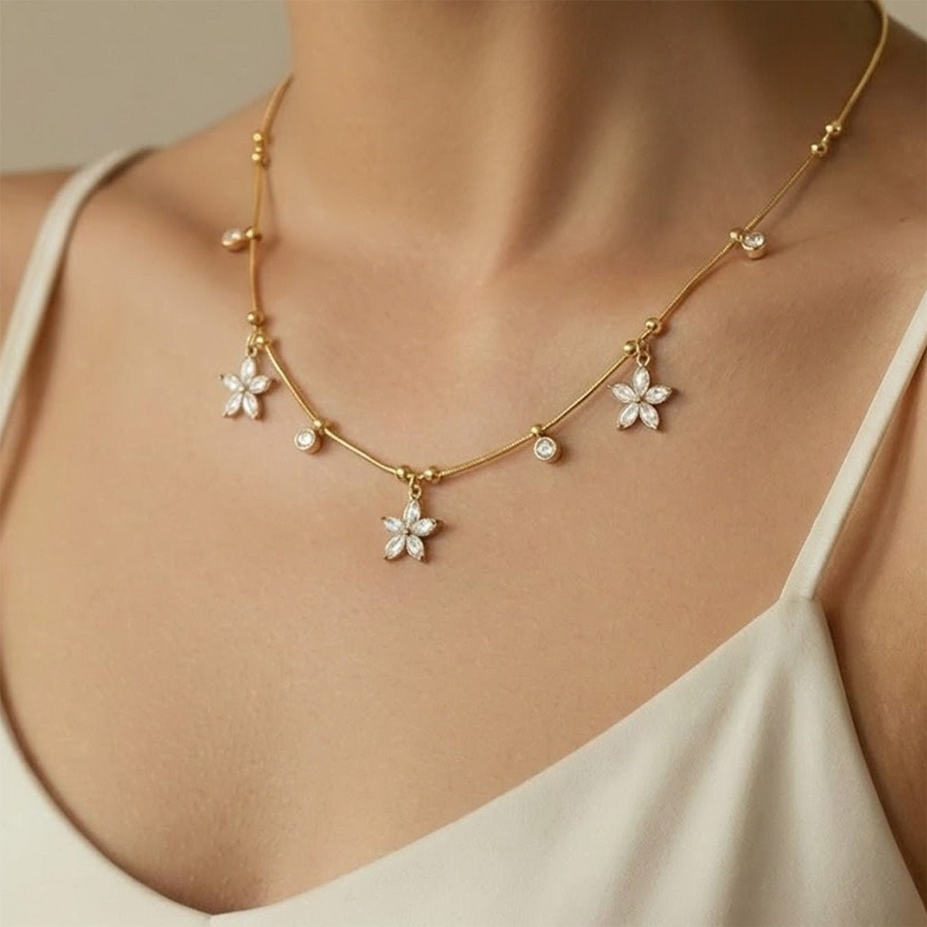 Steel Diamond Wings Double Heart Shape Clavicle Adjustable Opening Super Jewelry Set