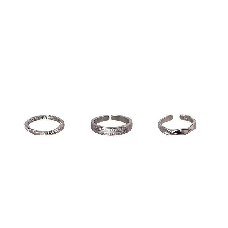 Sier Pigment Niche Bag Simple Temperamental Index Finger Ring