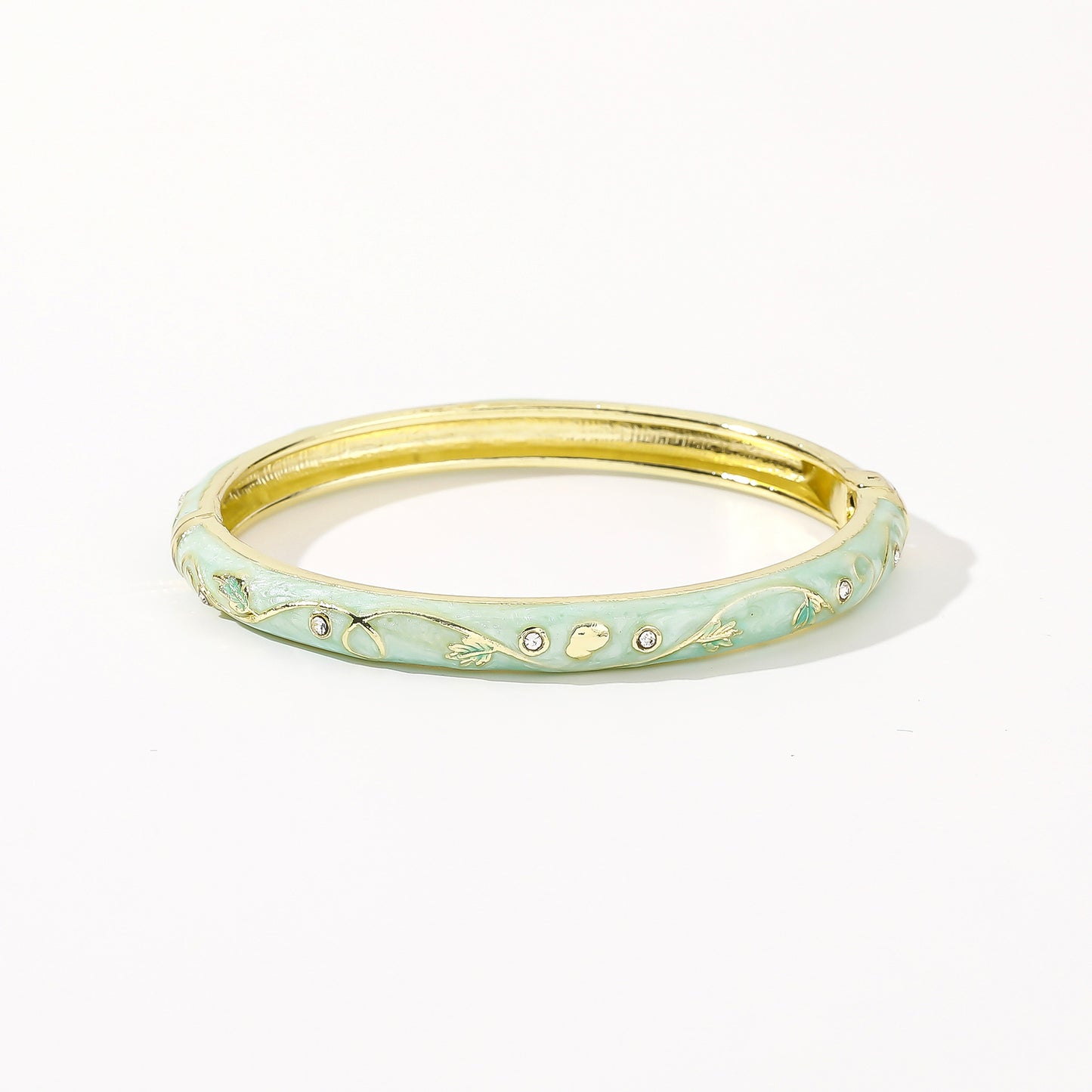 Alloy Open Drop Oil Enamel Small Flower Ethnic Style Tourist Bracelet