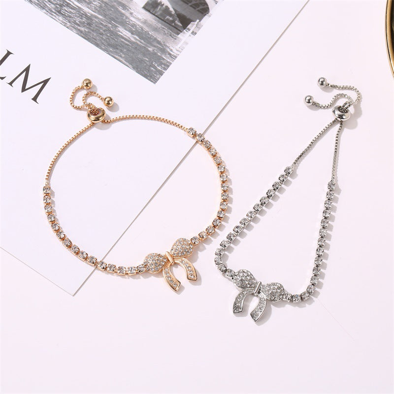 Bracelets en cristal de mode papillon plein de diamants doux