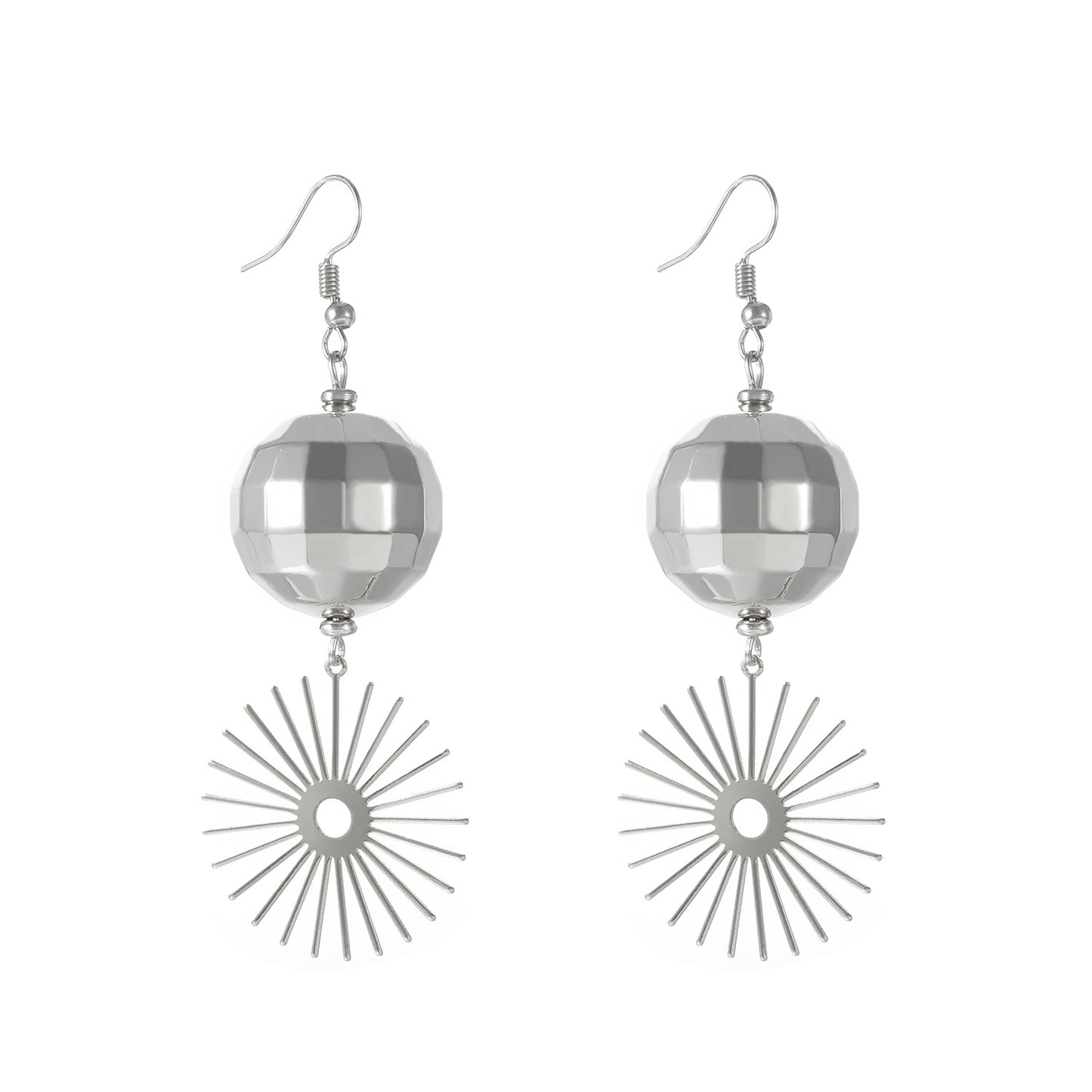 Women's Stylish Round Retro Simple Disco Electroplated Jewelry Set