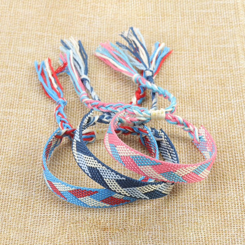 Bohemian Ethnic Style Cotton Linen Woven Bracelets