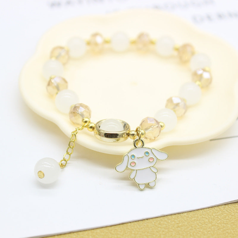 Ice Crystal Cartoon Jade Dog Clow Bracelets