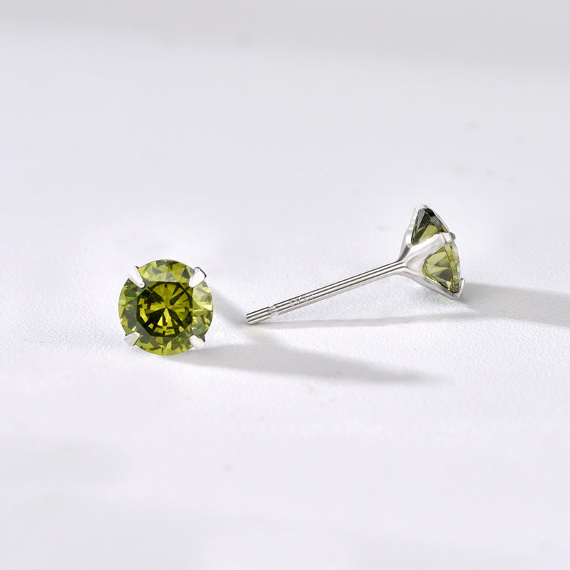 Fashion Zircon Twee Birthday Sier Sterling Earrings