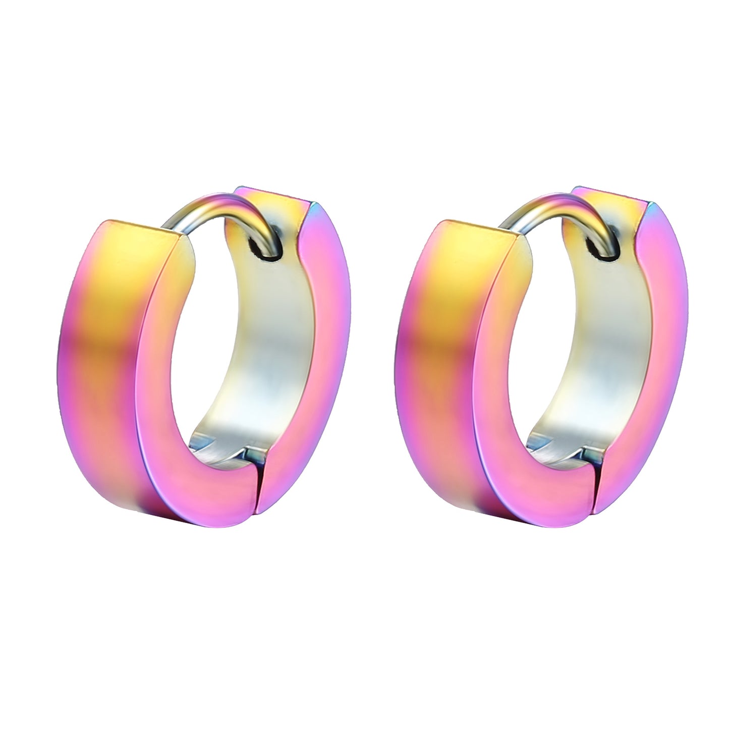 Men's Stainless Steel Flat Clip Simple Trendy Punk Ear Buckle