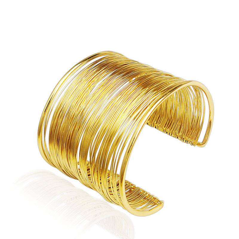 Personalized Fashion Alloy Armband Iron Wire Sheet Coiling Bracelet