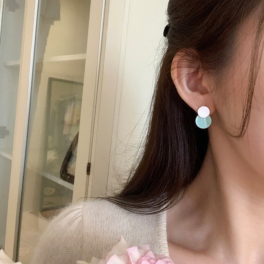 Women's Drop Shaft Wafer Patch Super Beautiful Niche Design Earrings