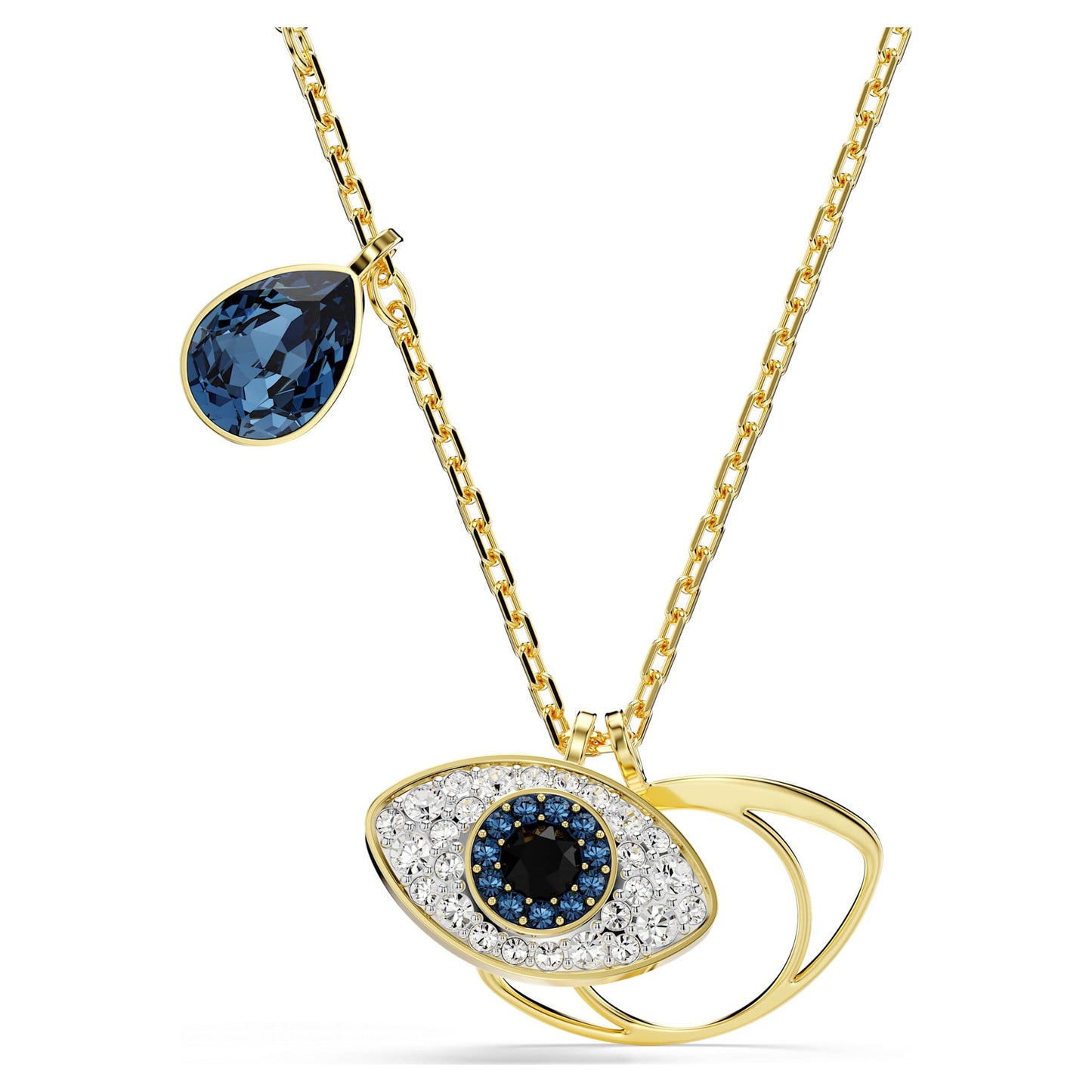 Pair Version Devil's Eye Series Tassel Elements Crystal Rings