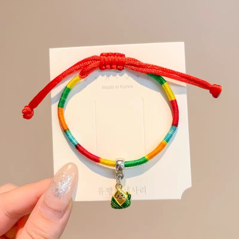 Children's Dragon Boat Festival Colorful Rope Small Hand-woven Line Carrying Strap Bracelet
