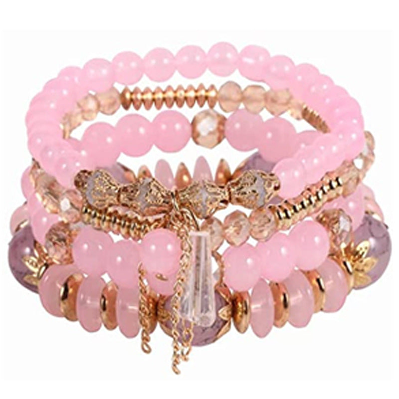 Crystal Suit Gift Gold Tassel Transparent Bracelets