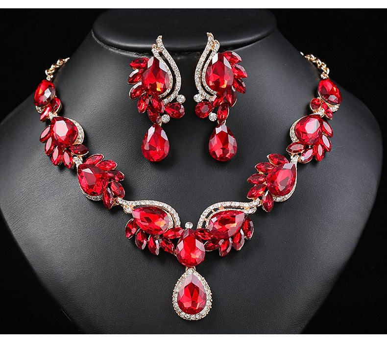 Women's Multicolor Gemstone Suit Fashion Bridal Banquet Necklaces