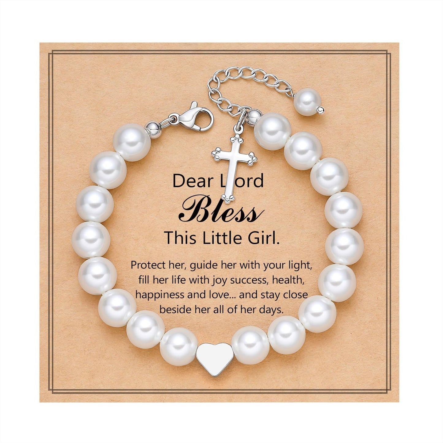 Imitation Pearl Love Woven Little Easter Bracelet