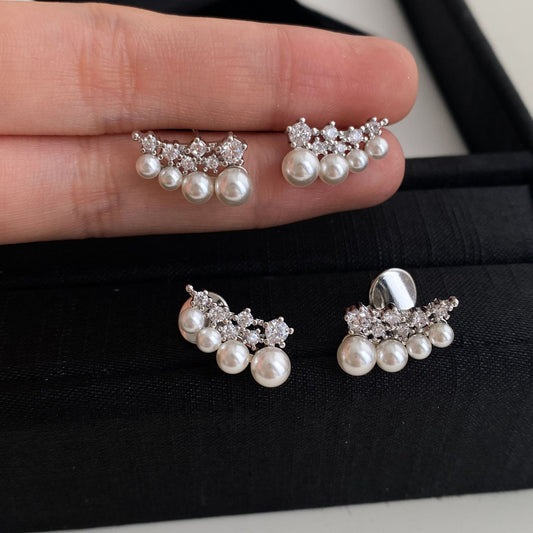 Plated Design High-grade Exquisite Asymmetric Geometric Clips Light Ear Clip