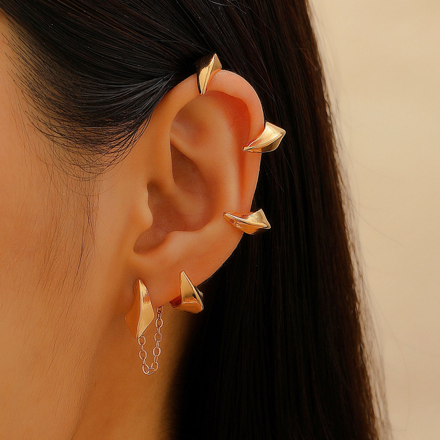 Dark Devil Pointed Without Pierced High-grade Ear Clip