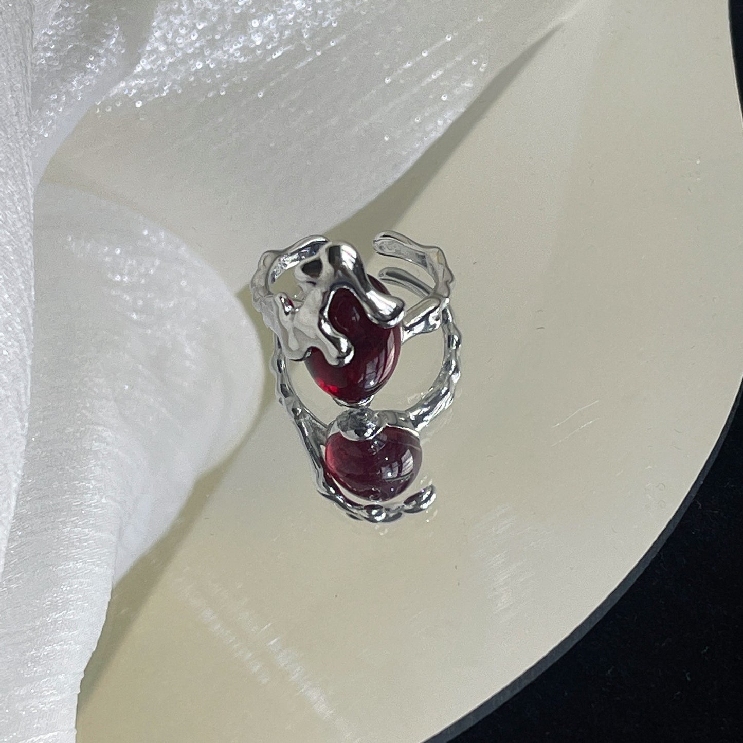 Sense Elastic String Small Pieces Of Sier Female Ring