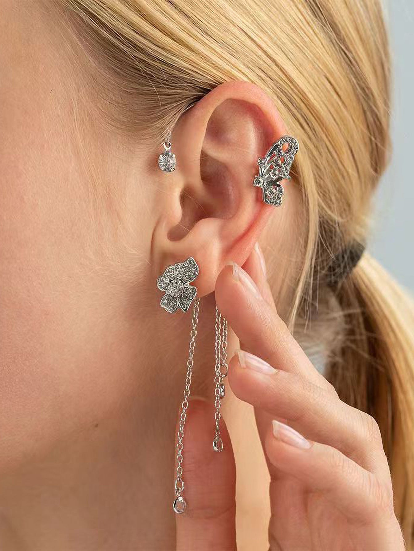 Personalized Design Butterfly No Piercing Hooks Female Ear Clip