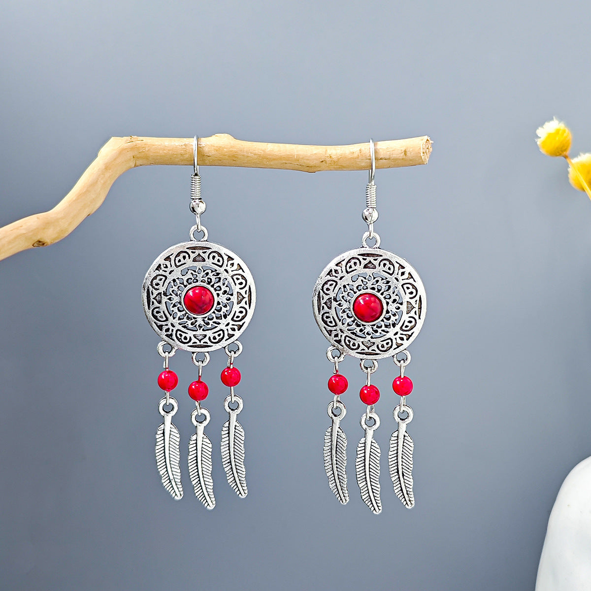 Bohemian Ethnic Style Ear Long Tassel Metal Fashion Earrings